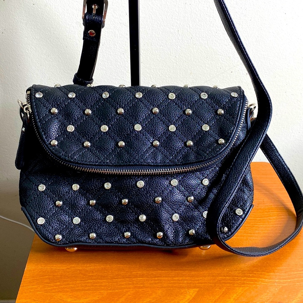 EUC: SHARIF BLACK STUD AND DIAMOND PURSE